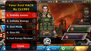 взлом игры Fatal raid