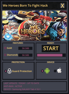 ЧИТ We Heroes Born to Fight