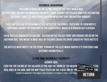 Русификатор для Battles of Isonzo